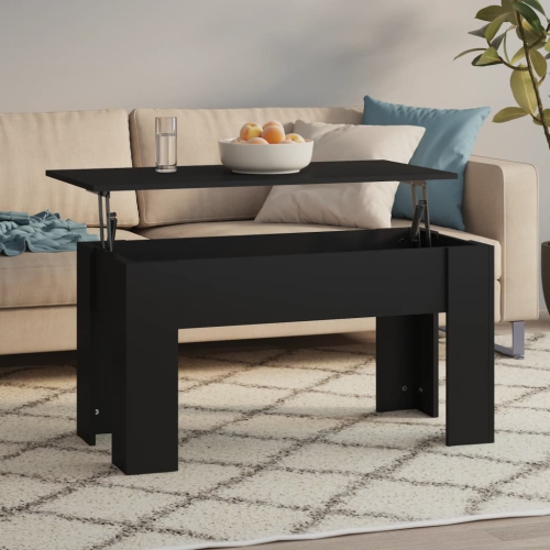 vidaXL Coffee Table Black 101x49x52 cm Engineered Wood