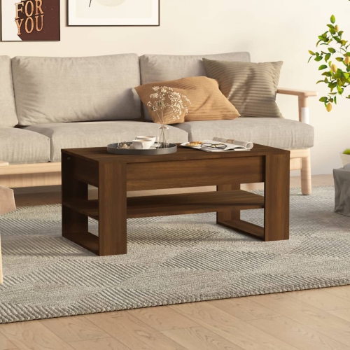 vidaXL Coffee Table Brown Oak 102x55x45 cm Engineered Wood