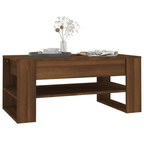vidaXL Coffee Table Brown Oak 102x55x45 cm Engineered Wood