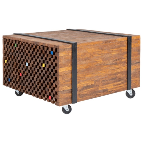 Image 1 of 7.. vidaXL Side Table Teak 60x60x38 cm