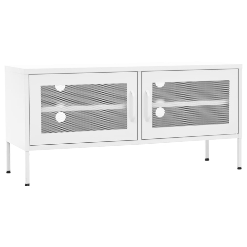 VIDAXL  Tv Cabinet 105X35X50 Cm Steel In White