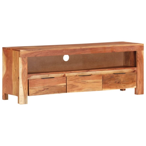 vidaXL TV Cabinet 110x30x40 cm Solid Acacia Wood