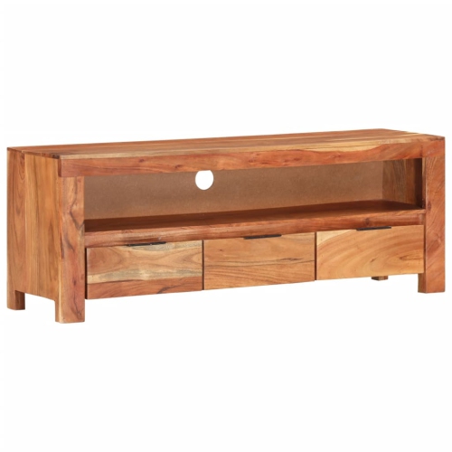 vidaXL TV Cabinet 110x30x40 cm Solid Acacia Wood
