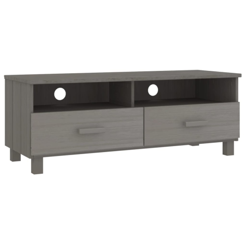 VIDAXL  Tv Cabinet Hamar Light 106X40X40 Cm Solid Wood Pine In Grey