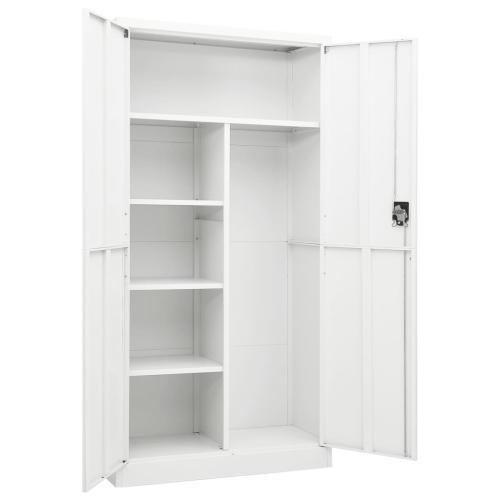 Armoire à casier vidaXL en acier blanc 90 x 40 x 40 x 180 cm