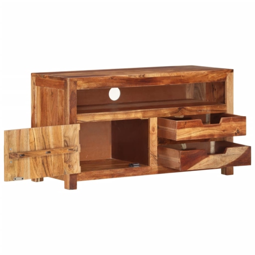 vidaXL TV Cabinet 90x34.5x50 cm Solid Wood Acacia