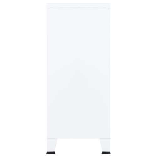 vidaXL Industrial Storage Chest White Steel