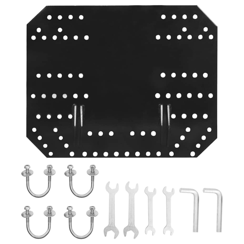 vidaXL 59" Heavy Duty Snow Plow Blade, 5 Adjustable Angles, Compatible with Most ATV Frames