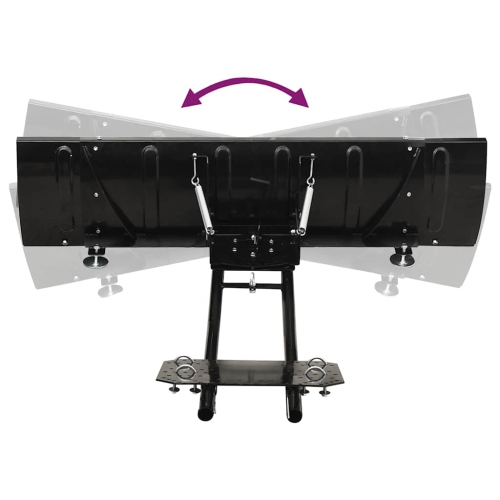 vidaXL 59" Heavy Duty Snow Plow Blade, 5 Adjustable Angles, Compatible with Most ATV Frames
