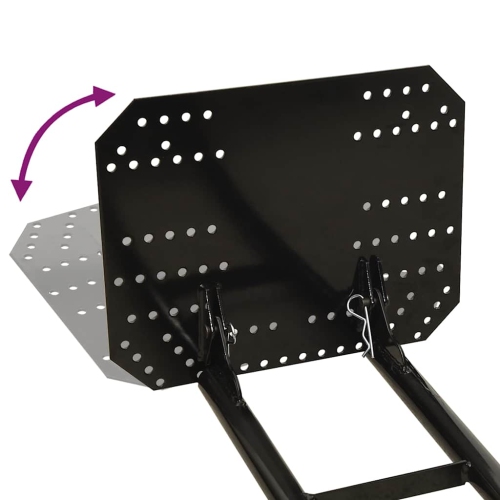 vidaXL 59" Heavy Duty Snow Plow Blade, 5 Adjustable Angles, Compatible with Most ATV Frames