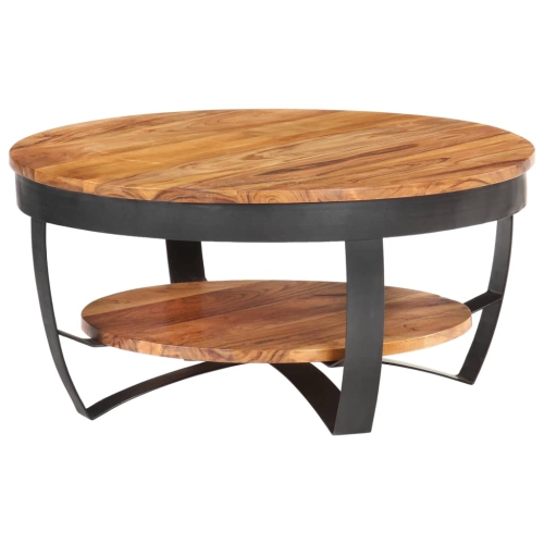 VIDAXL  Coffee Table 25.6"x25.6"x12.6" Solid Acacia Wood