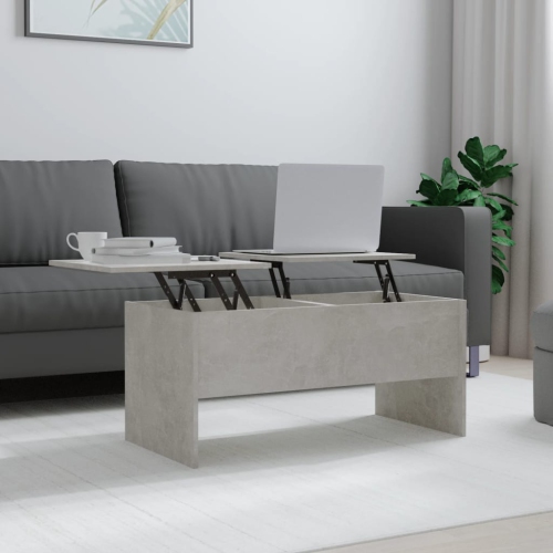 vidaXL Coffee Table Concrete Grey 102x50.5x46.5 cm Engineered Wood