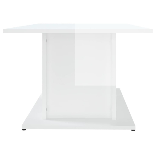 vidaXL Coffee Table High Gloss White 102x55.5x40 cm Engineered Wood
