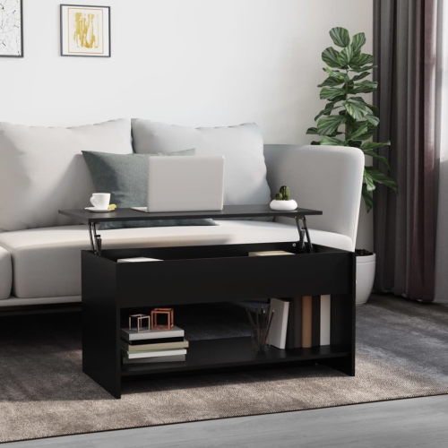 Table basse de style 52,5 cm, 22 x 50 x 30 po, noir