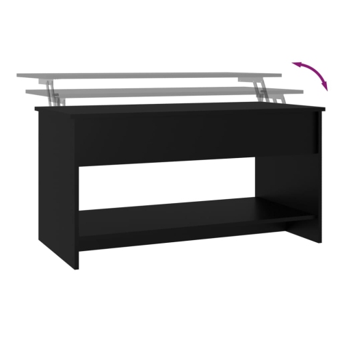 Table basse de style 52,5 cm, 22 x 50 x 30 po, noir