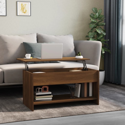 VIDAXL  Coffee Table Brown Oak 102X50X52.5 Cm Engineered Wood