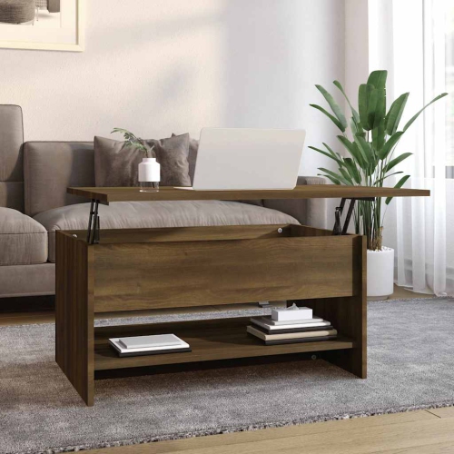 vidaXL Coffee Table Brown Oak 80x50x40 cm Engineered Wood