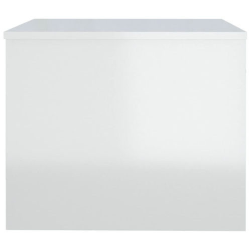 vidaXL Coffee Table High Gloss White 80x50x40 cm Engineered Wood