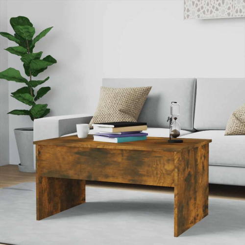 vidaXL Coffee Table Smoked Oak 80x50.5x41.5 cm Engineered Wood
