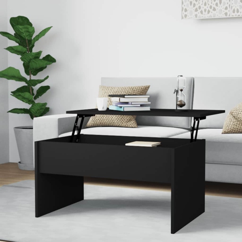 vidaXL Coffee Table Black 80x50.5x41.5 cm Engineered Wood