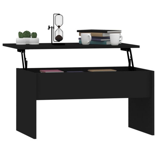 vidaXL Coffee Table Black 80x50.5x41.5 cm Engineered Wood
