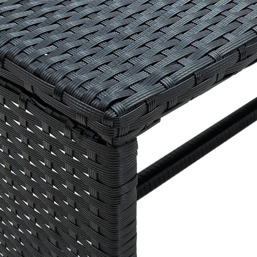 vidaXL Coffee Table Black 70x40x38 cm Poly Rattan