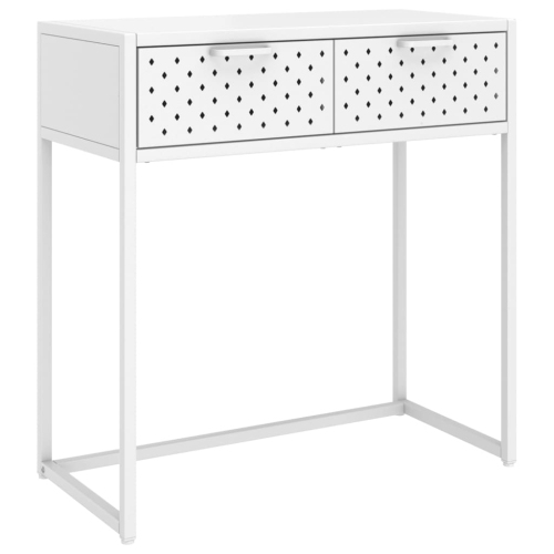 VIDAXL  Console Table 72X35X75 Cm Steel In White