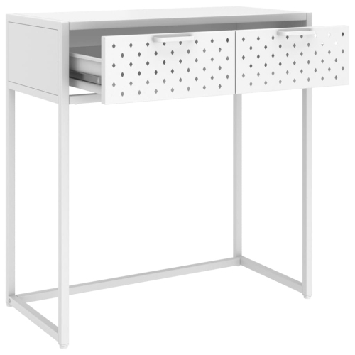 vidaXL Console Table White 72x35x75 cm Steel