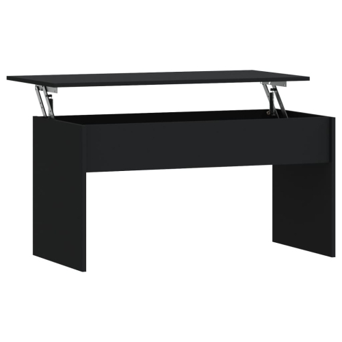 VIDAXL  Coffee Table 102X50.5X52.5 Cm Engineered Wood In Black