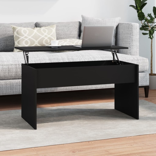 vidaXL Coffee Table Black 102x50.5x52.5 cm Engineered Wood