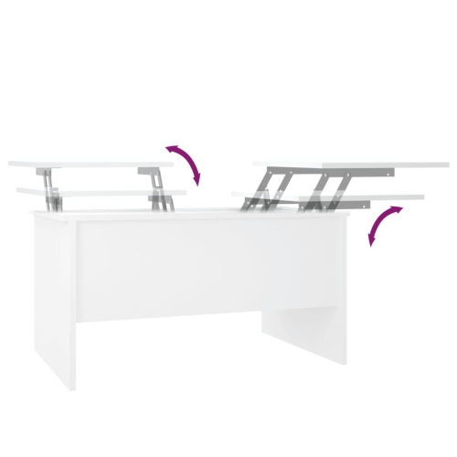 vidaXL Coffee Table White 80x50x42.5 cm Engineered Wood