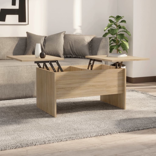 vidaXL Coffee Table Sonoma Oak 80x50x42.5 cm Engineered Wood