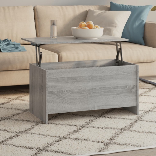 vidaXL Coffee Table Grey Sonoma 102x55.5x52.5 cm Engineered Wood
