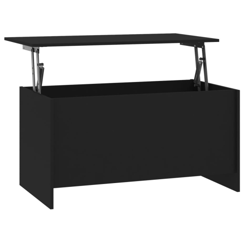 VIDAXL  Coffee Table 102X55.5X52.5 Cm Engineered Wood In Black