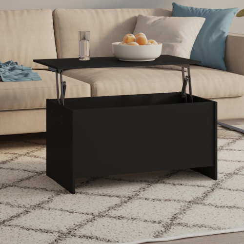 vidaXL Coffee Table Black 102x55.5x52.5 cm Engineered Wood