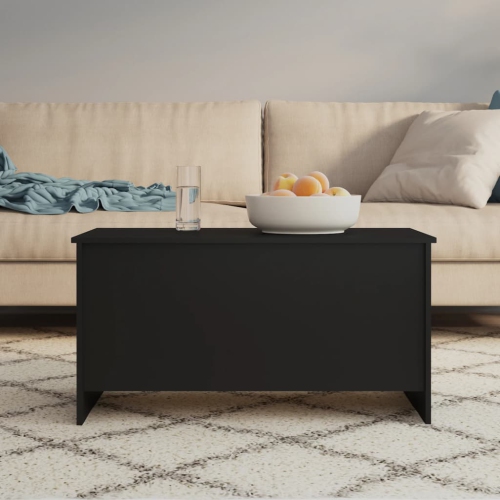 vidaXL Coffee Table Black 102x55.5x52.5 cm Engineered Wood