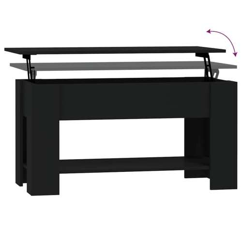 vidaXL Coffee Table Black 101x49x52 cm Engineered Wood