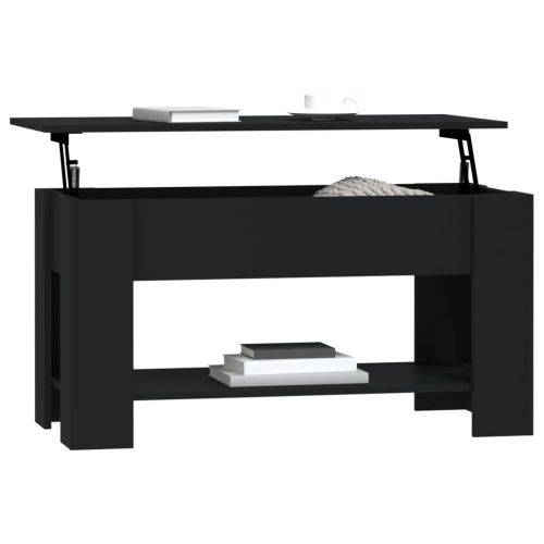 vidaXL Coffee Table Black 101x49x52 cm Engineered Wood