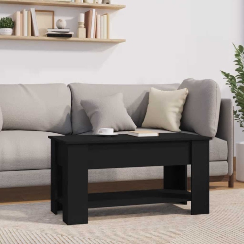 vidaXL Coffee Table Black 101x49x52 cm Engineered Wood