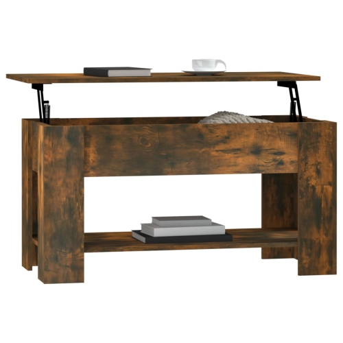 vidaXL Coffee Table Smoked Oak 101x49x52 cm Engineered Wood