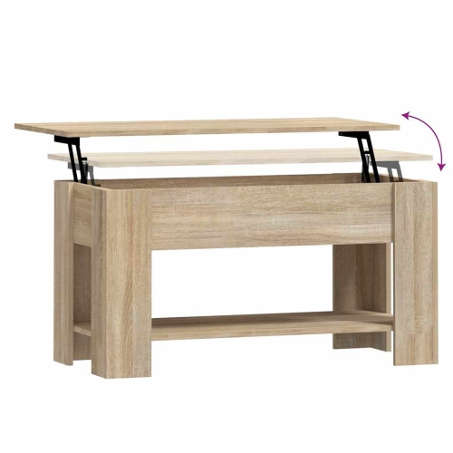 vidaXL Coffee Table Sonoma Oak 101x49x52 cm Engineered Wood