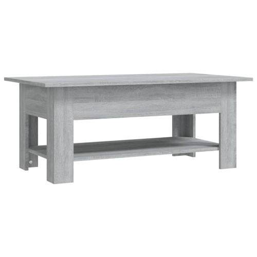 vidaXL Coffee Table Grey Sonoma 102x55x42 cm Engineered Wood
