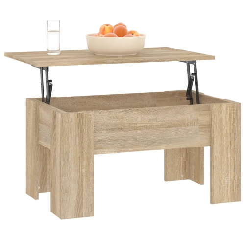 vidaXL Coffee Table Sonoma Oak 79x49x41 cm Engineered Wood