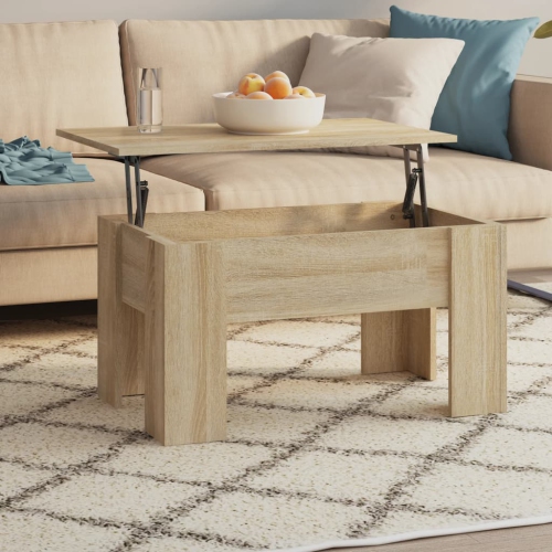 vidaXL Coffee Table Sonoma Oak 79x49x41 cm Engineered Wood