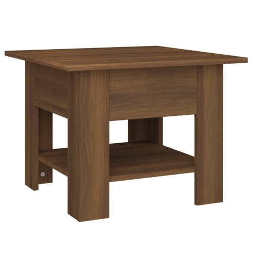 VIDAXL  Coffee Table Oak 55X55X42 Cm Engineered Wood In Brown