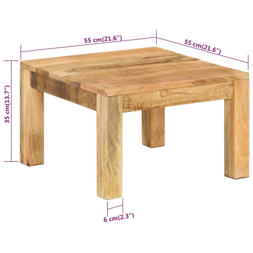 vidaXL Coffee Table 55x55x35 cm Solid Wood Mango