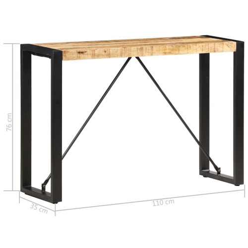 Table console VIdaXL 110 x 35 x 35 po 76&nbsp;cm en bois de manguier massif