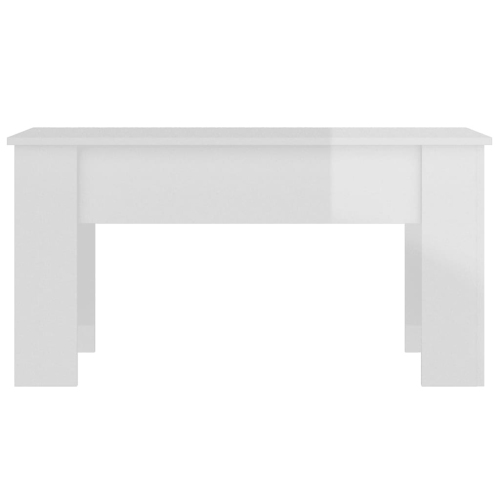 vidaXL Coffee Table High Gloss White 101x49x52 cm Engineered Wood