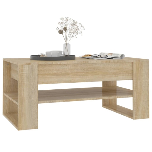 Table basse vidaXL chêne de Sonoma 102x55x45 cm bois d'ingénierie