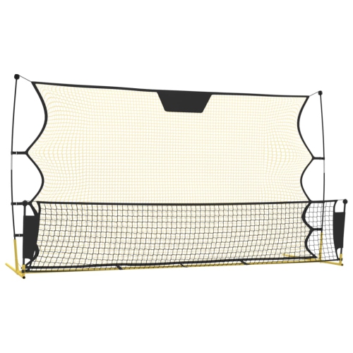 Filet d'entraînement pour le football noir et jaune 183x85x120&nbsp;cm polyester